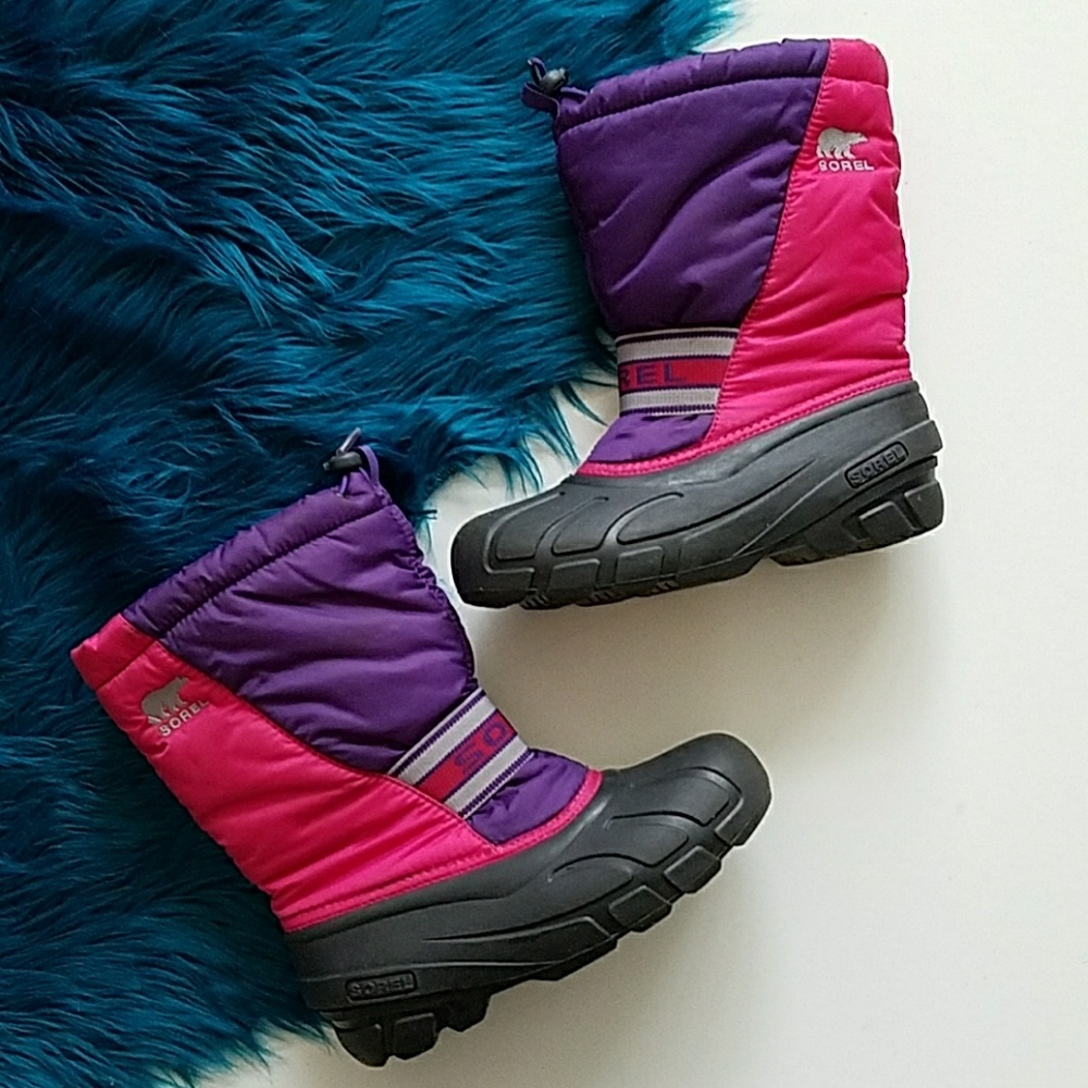 Sorel Kids' Purple and Pink Snow Boots